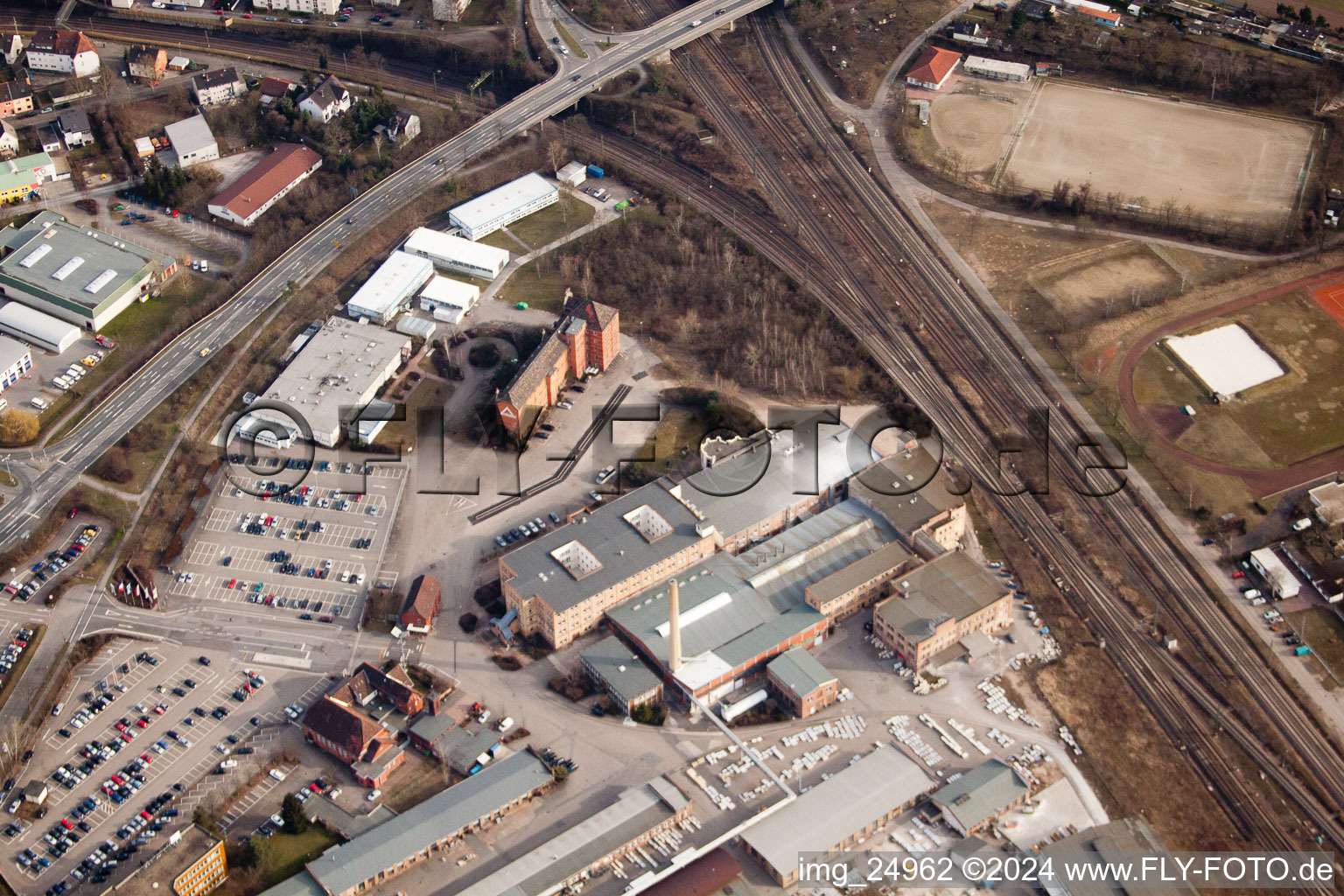 Photographie aérienne de Quartier Friedrichsfeld in Mannheim dans le département Bade-Wurtemberg, Allemagne