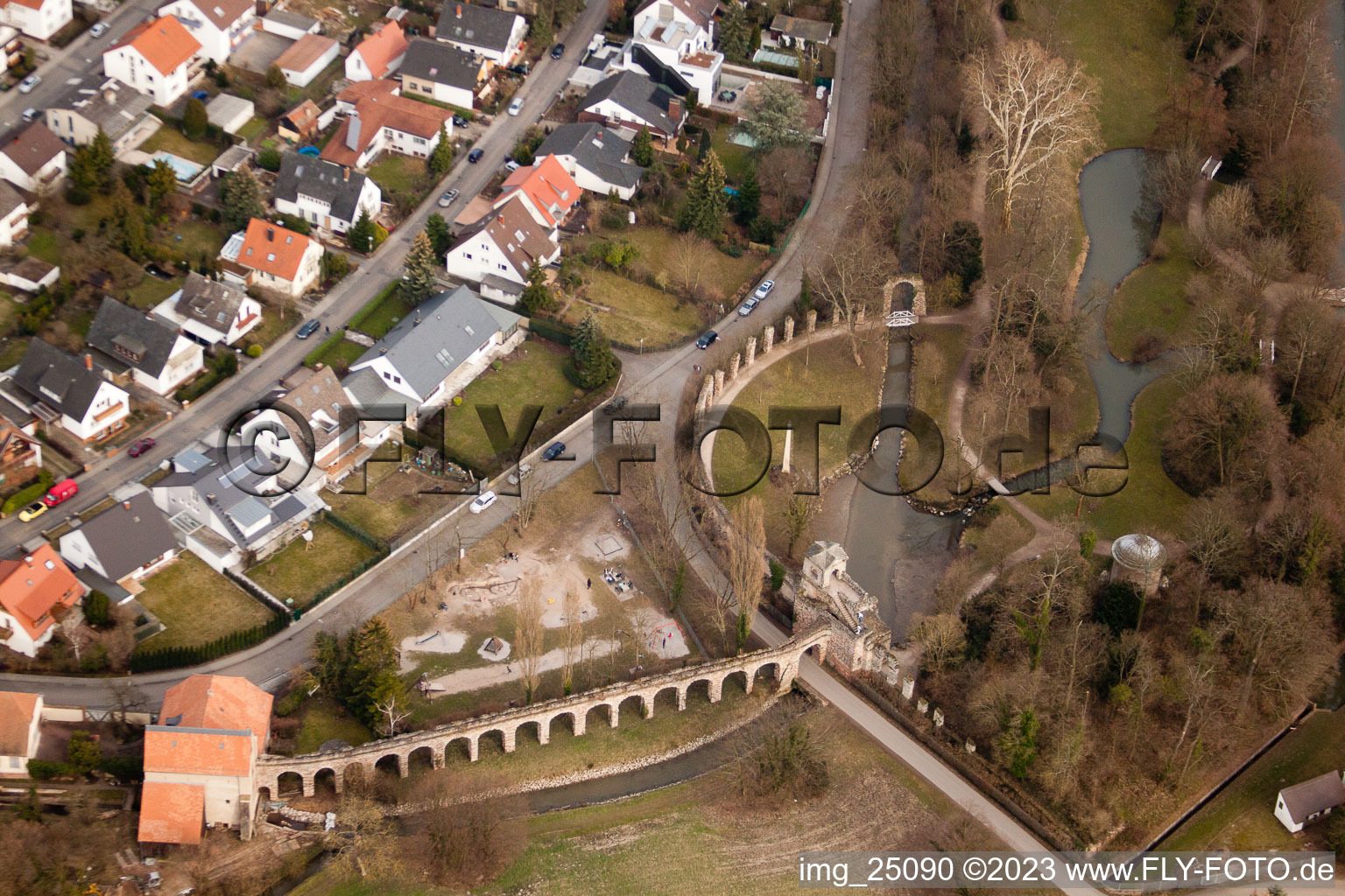 Photographie aérienne de Parc du château de Schwetzingen à Schwetzingen dans le département Bade-Wurtemberg, Allemagne