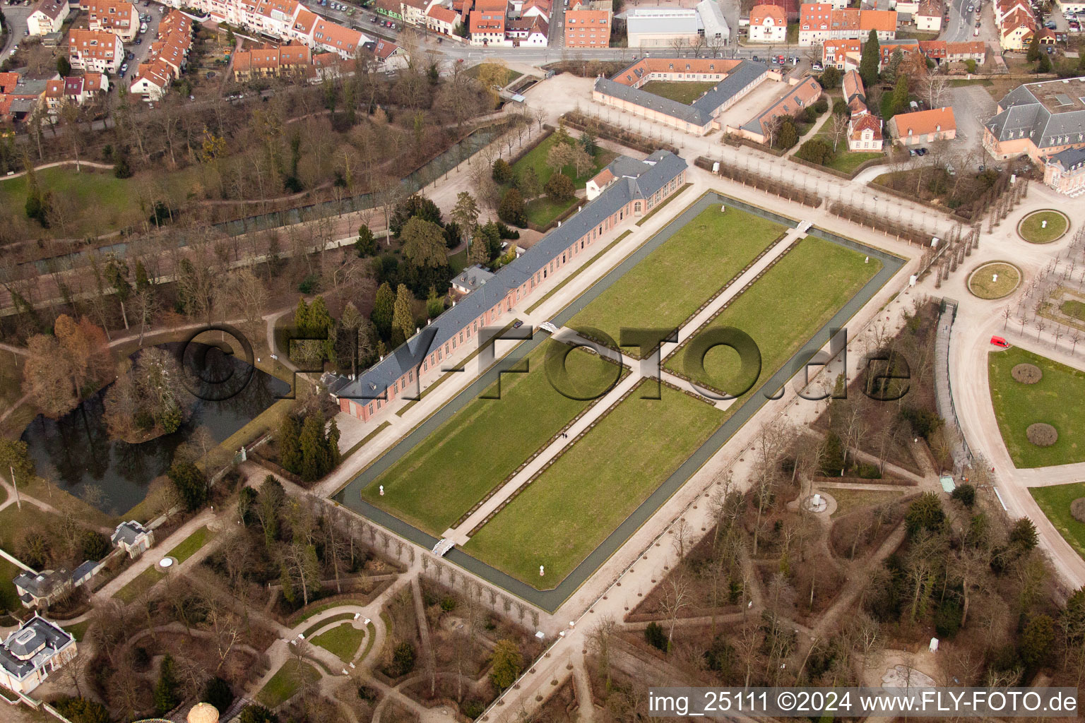 Photographie aérienne de Parc du château de Schwetzingen à Schwetzingen dans le département Bade-Wurtemberg, Allemagne