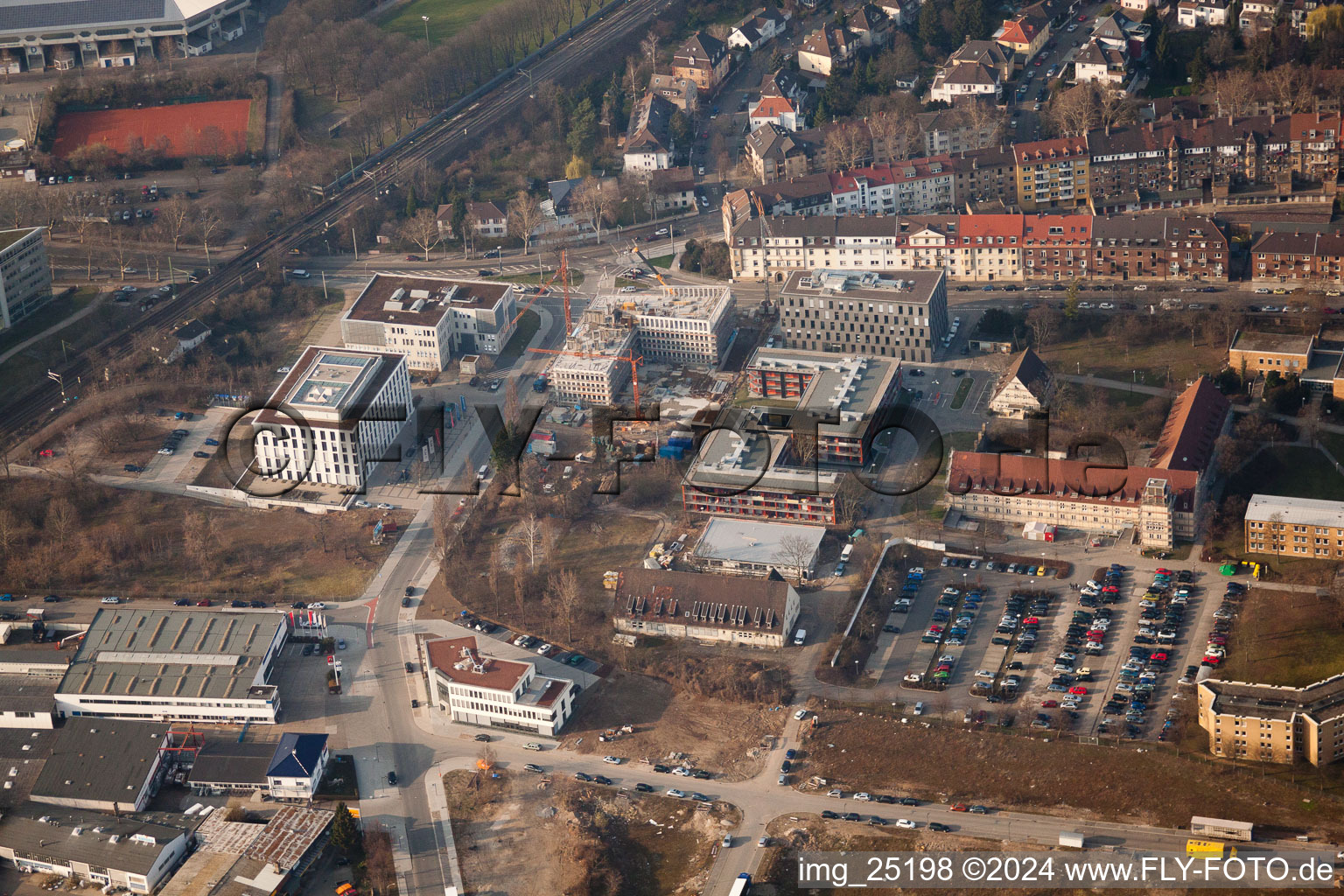 Projet EASTSITE de BAU Bauträgergesellschaft mbH à le quartier Neuostheim in Mannheim dans le département Bade-Wurtemberg, Allemagne hors des airs