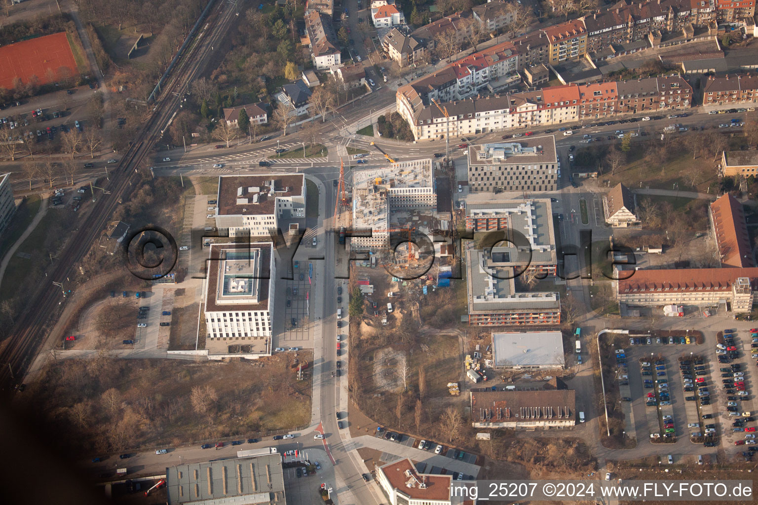 Vue aérienne de Quartier Neuostheim in Mannheim dans le département Bade-Wurtemberg, Allemagne