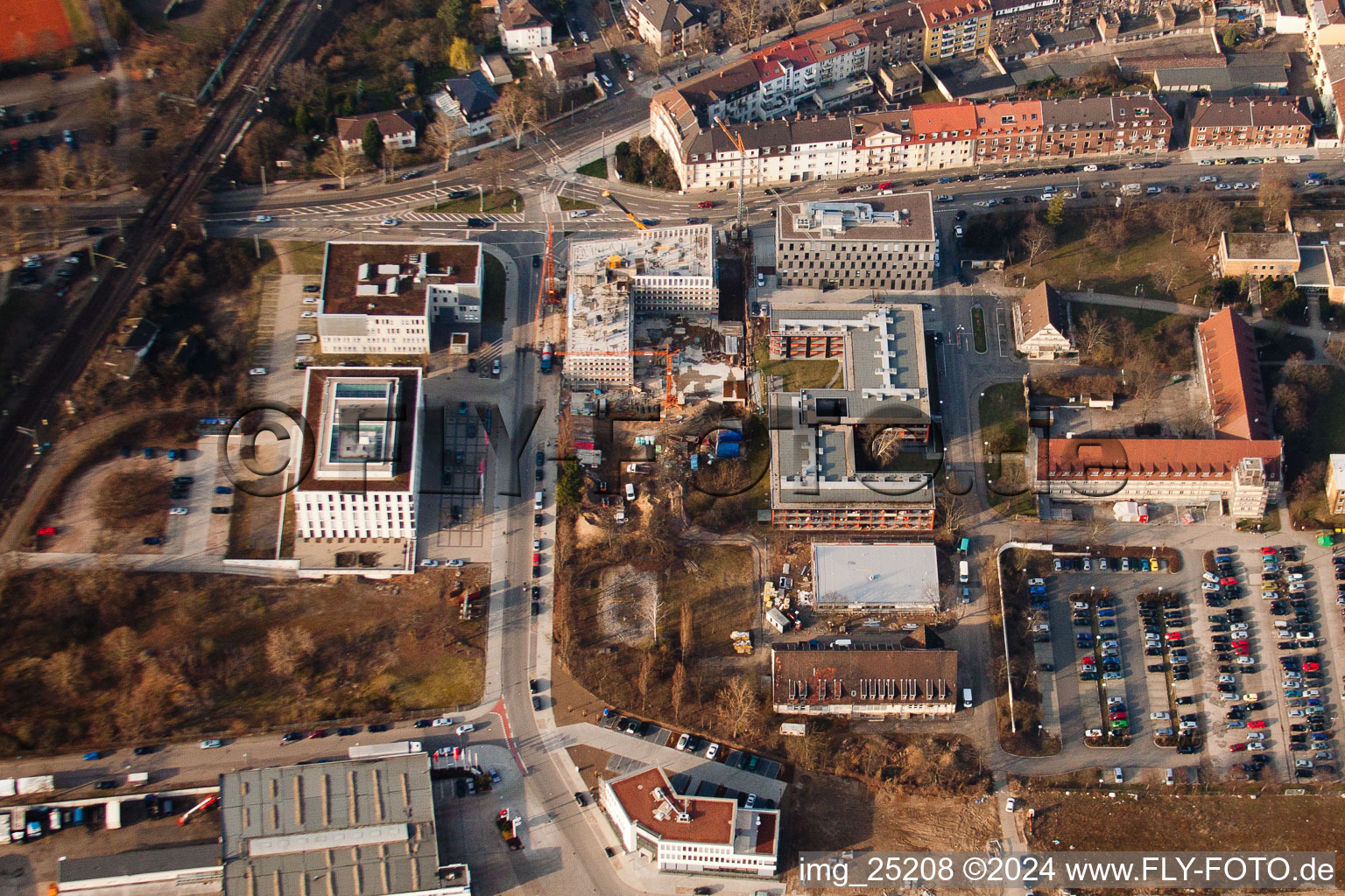 Projet EASTSITE de BAU Bauträgergesellschaft mbH à le quartier Neuostheim in Mannheim dans le département Bade-Wurtemberg, Allemagne vue du ciel