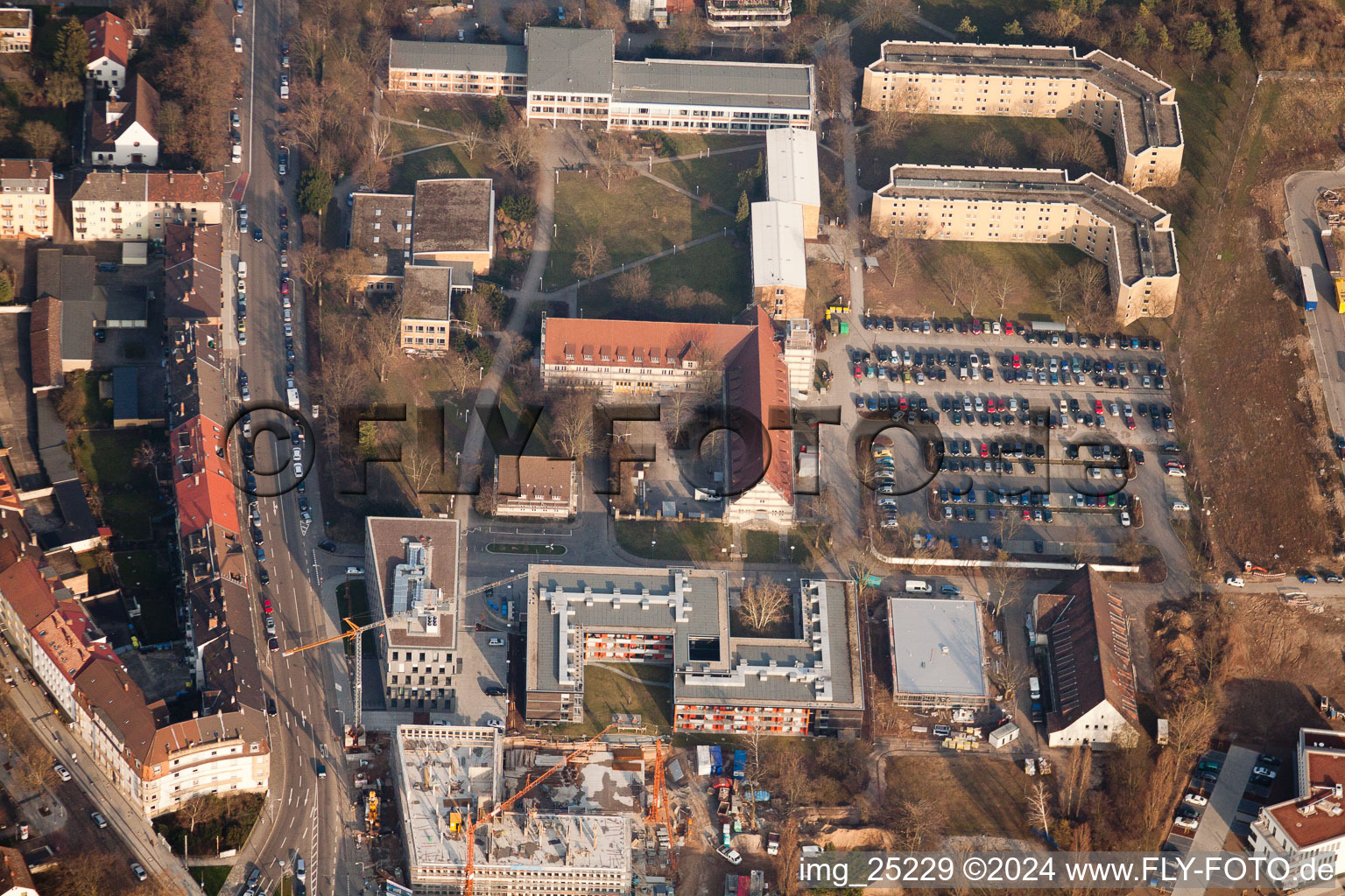 Enregistrement par drone de Projet EASTSITE de BAU Bauträgergesellschaft mbH à le quartier Neuostheim in Mannheim dans le département Bade-Wurtemberg, Allemagne