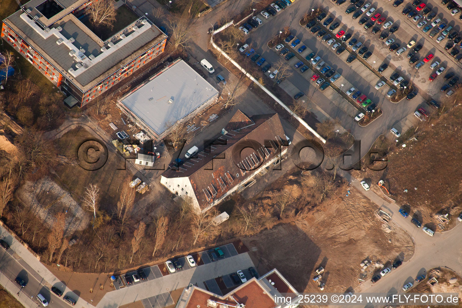 Vue aérienne de Projet EASTSITE de BAU Bauträgergesellschaft mbH à le quartier Neuostheim in Mannheim dans le département Bade-Wurtemberg, Allemagne