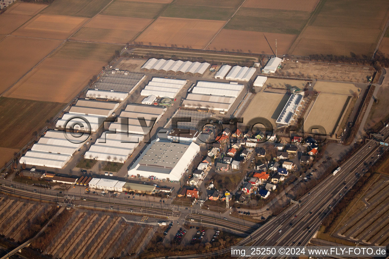 Vue aérienne de Quartier Maimarkt à le quartier Neuostheim in Mannheim dans le département Bade-Wurtemberg, Allemagne