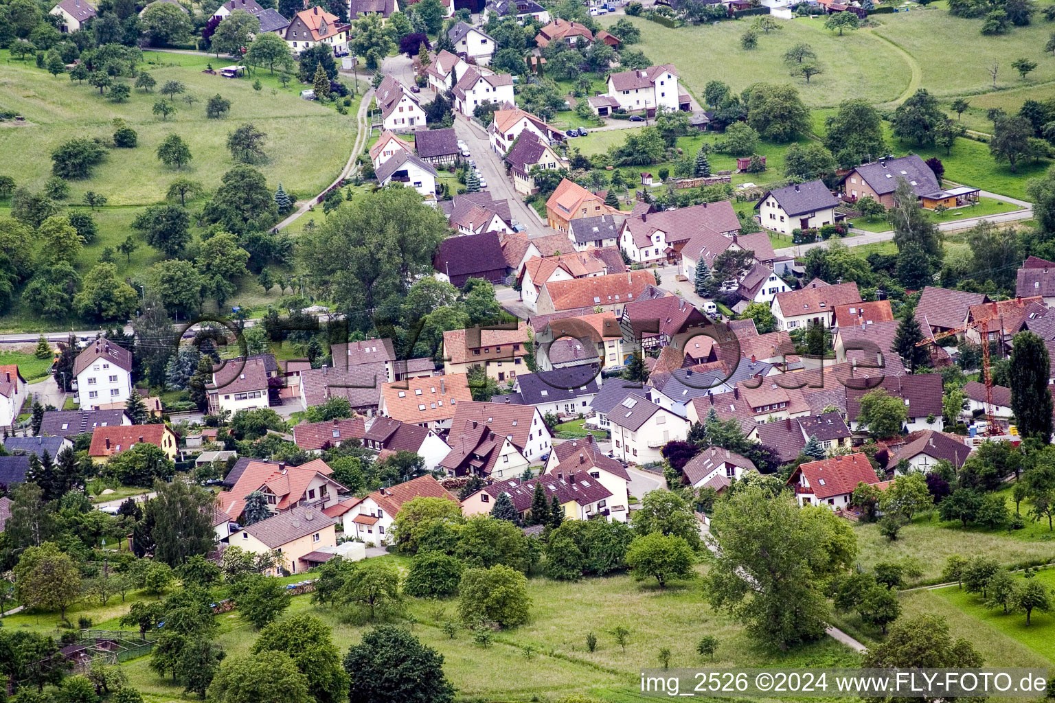 Quartier Obernhausen in Birkenfeld dans le département Bade-Wurtemberg, Allemagne hors des airs