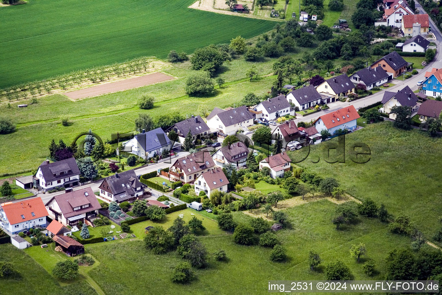 Quartier Obernhausen in Birkenfeld dans le département Bade-Wurtemberg, Allemagne depuis l'avion