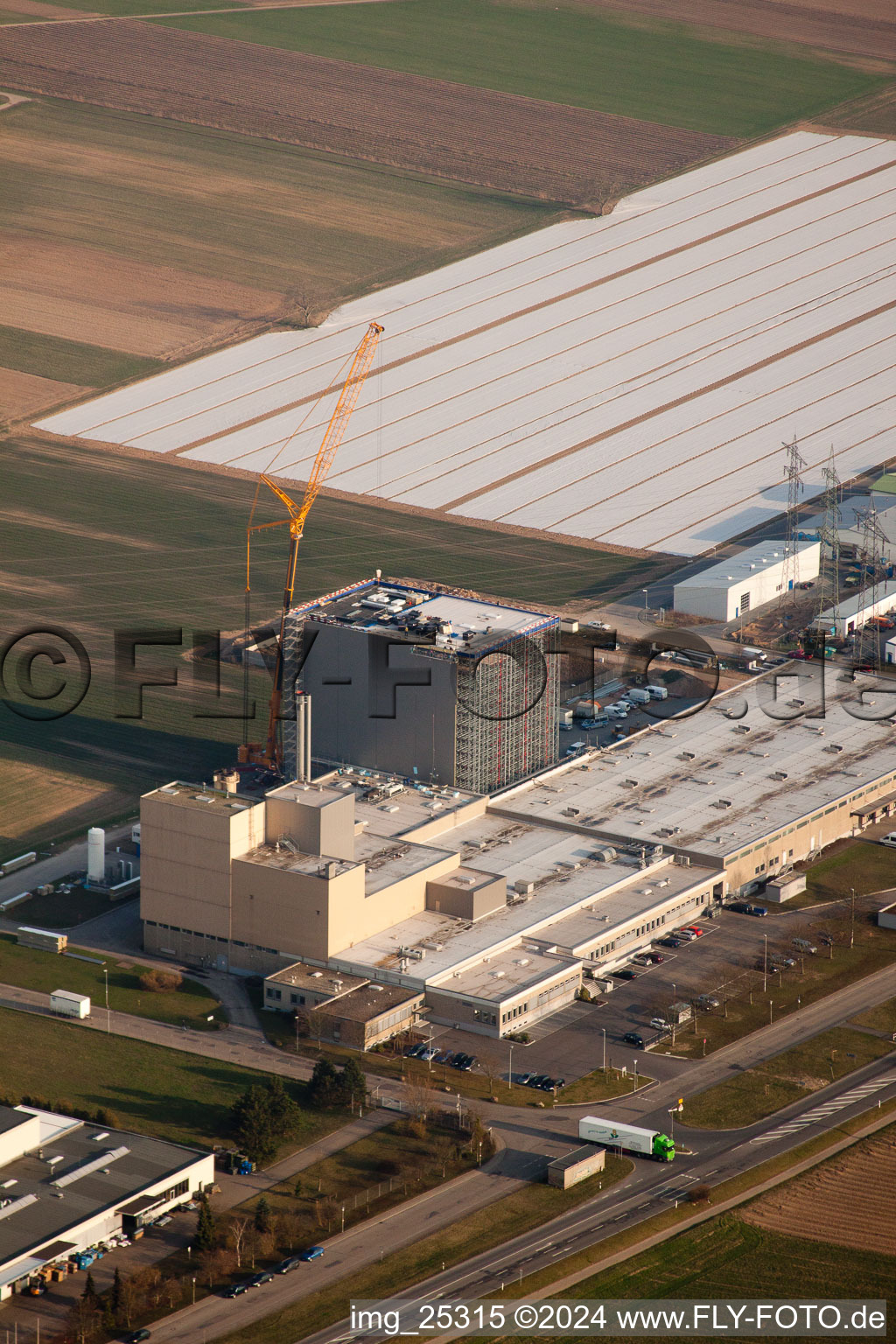 Vue aérienne de Zone industrielle à Ketsch dans le département Bade-Wurtemberg, Allemagne