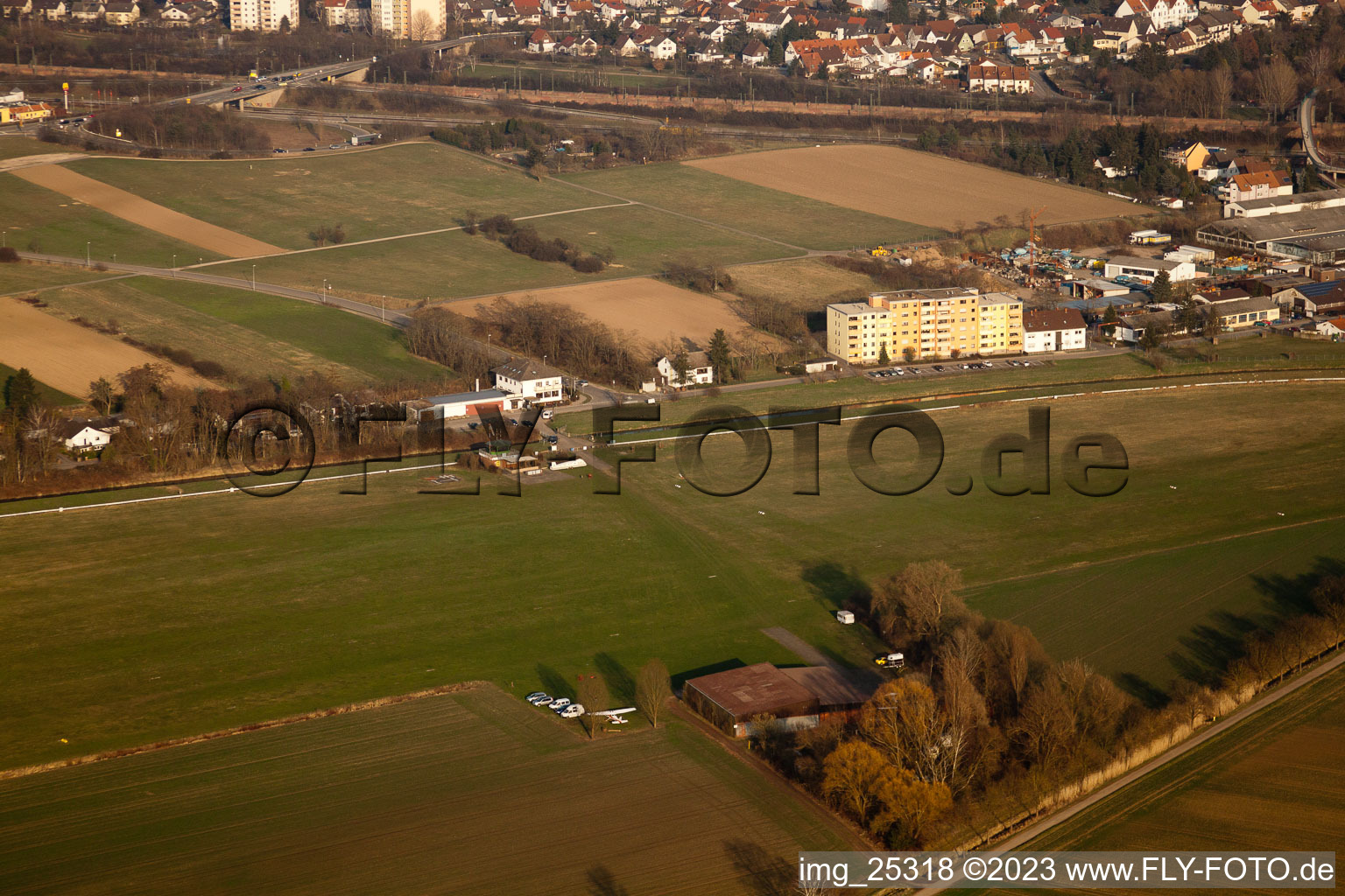 Photographie aérienne de Aérodrome à Hockenheim dans le département Bade-Wurtemberg, Allemagne