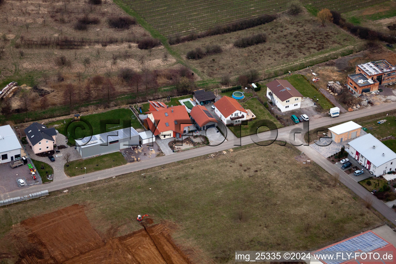 Photographie aérienne de À l'Ahlmühle, Deutsches Weintor eG à Ilbesheim bei Landau in der Pfalz dans le département Rhénanie-Palatinat, Allemagne