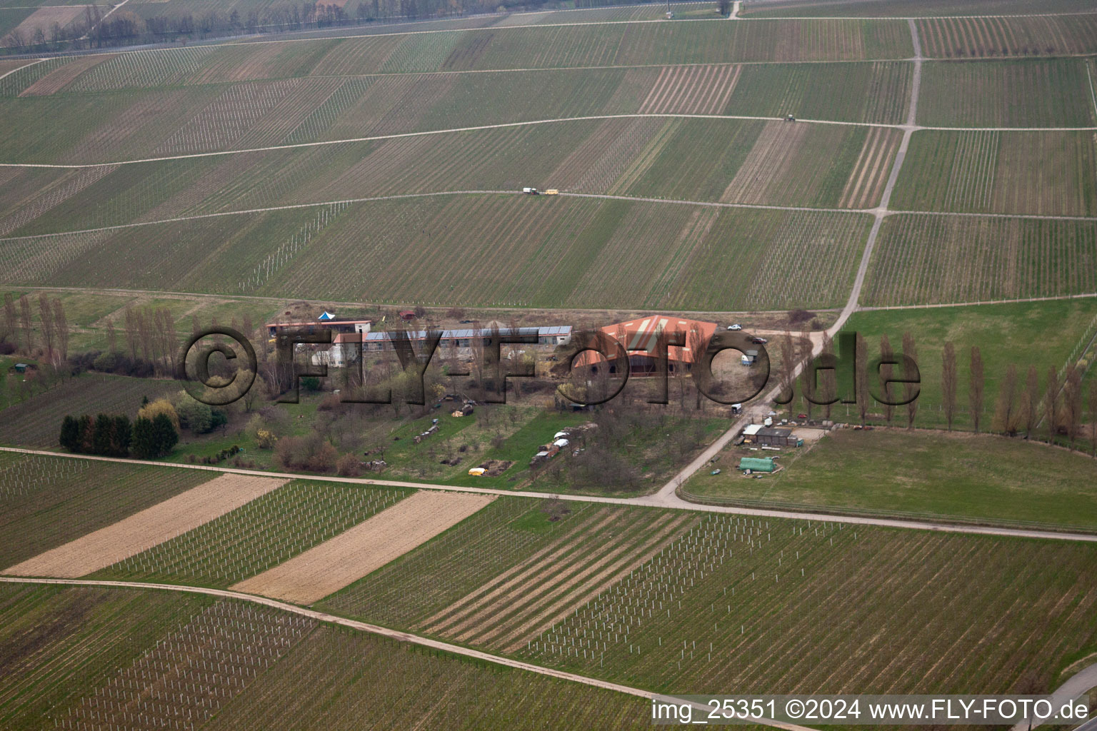 Vue oblique de À l'Ahlmühle à Ilbesheim bei Landau in der Pfalz dans le département Rhénanie-Palatinat, Allemagne