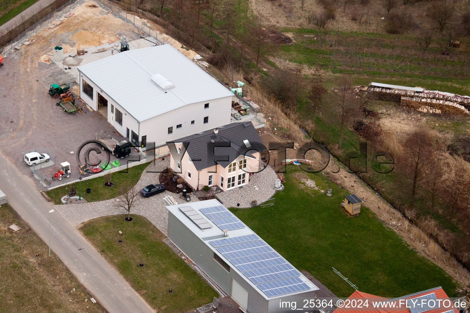 Image drone de À l'Ahlmühle, Deutsches Weintor eG à Ilbesheim bei Landau in der Pfalz dans le département Rhénanie-Palatinat, Allemagne