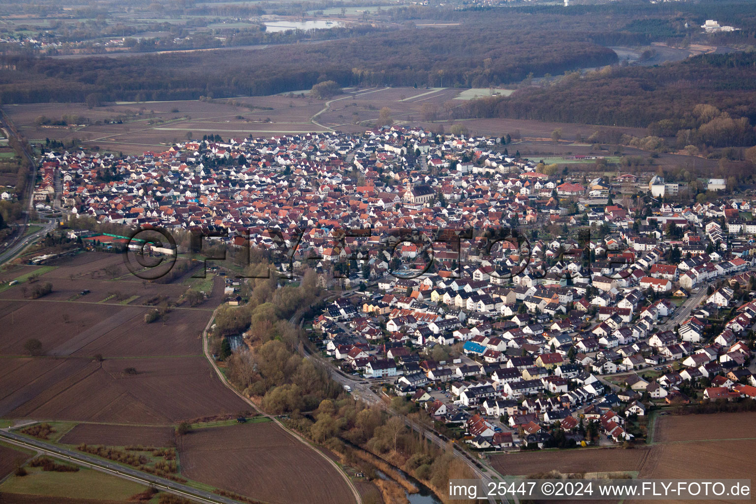 Image drone de Quartier Maximiliansau in Wörth am Rhein dans le département Rhénanie-Palatinat, Allemagne