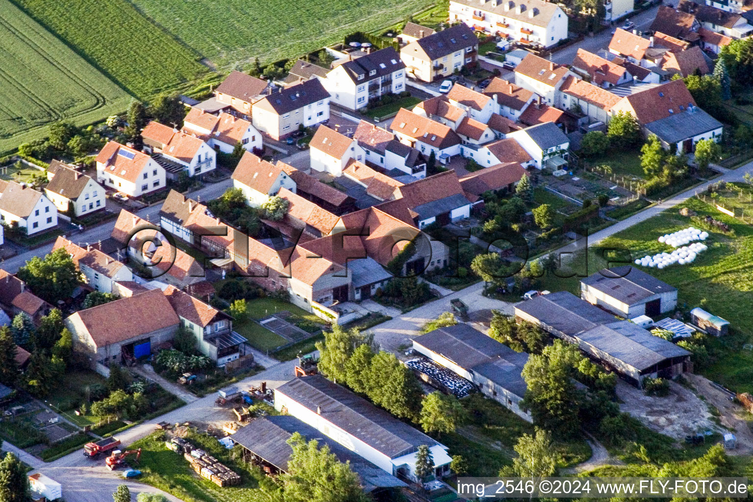 Enregistrement par drone de Sarrestr à Kandel dans le département Rhénanie-Palatinat, Allemagne