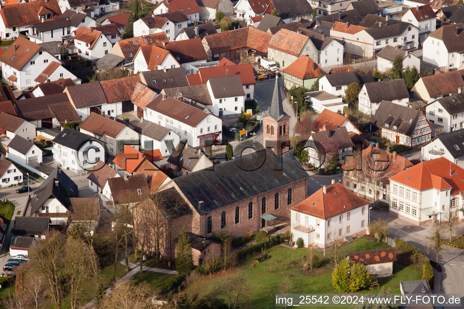 Photographie aérienne de Quartier Neuburgweier à Au am Rhein dans le département Bade-Wurtemberg, Allemagne