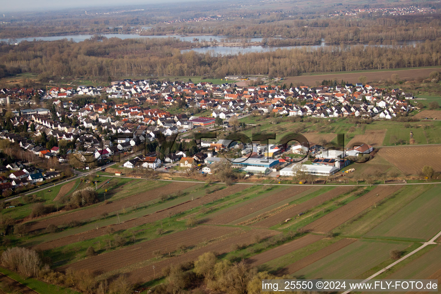 Quartier Illingen in Elchesheim-Illingen dans le département Bade-Wurtemberg, Allemagne d'en haut