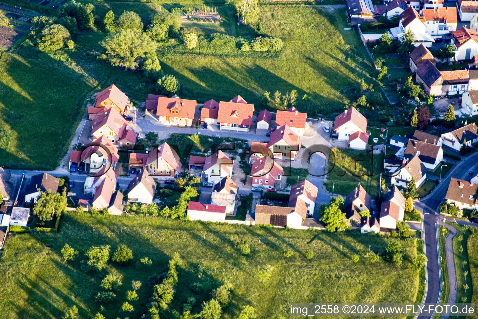 Quartier Büchelberg in Wörth am Rhein dans le département Rhénanie-Palatinat, Allemagne hors des airs