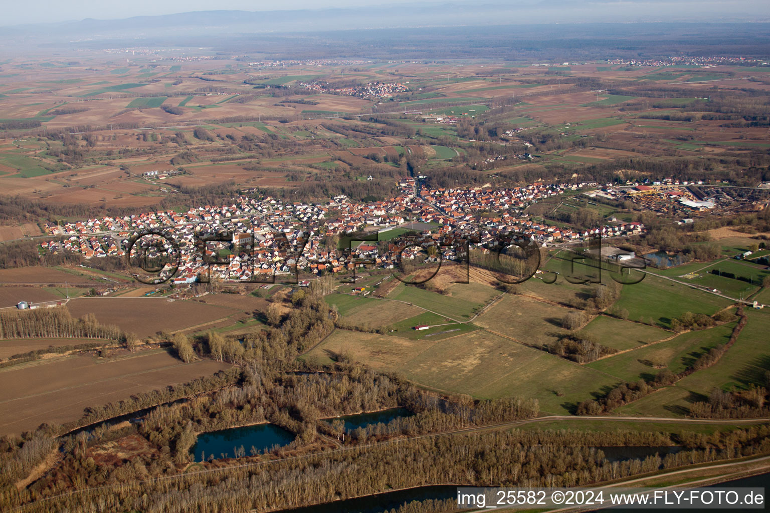 Mothern dans le département Bas Rhin, France vue d'en haut