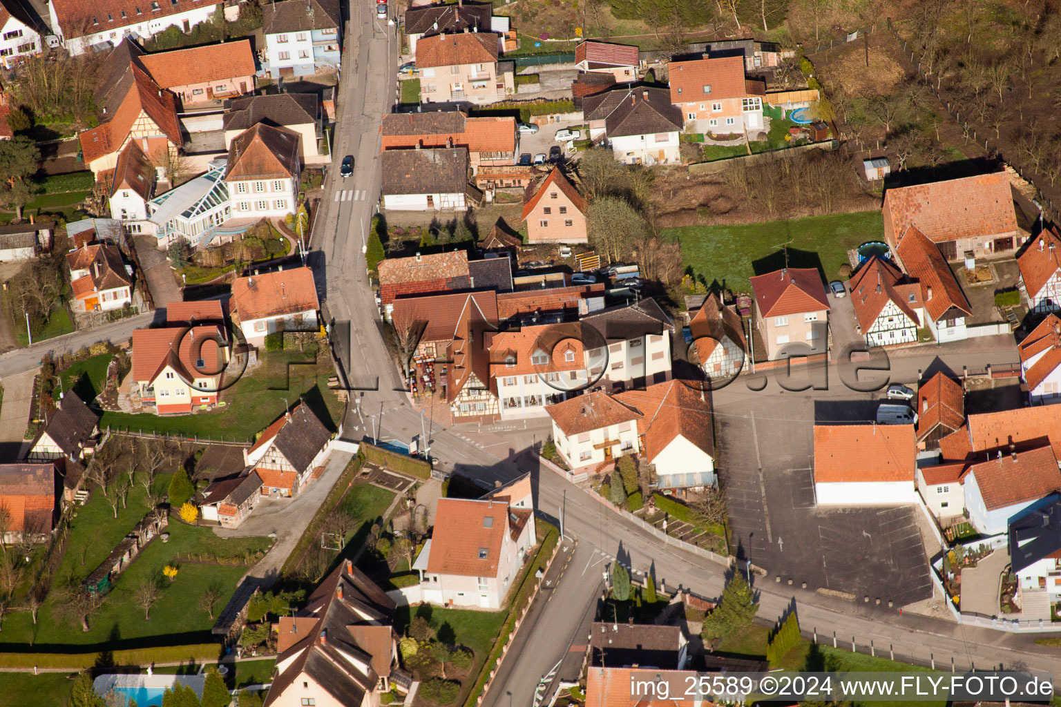 Munchhausen dans le département Bas Rhin, France vue d'en haut