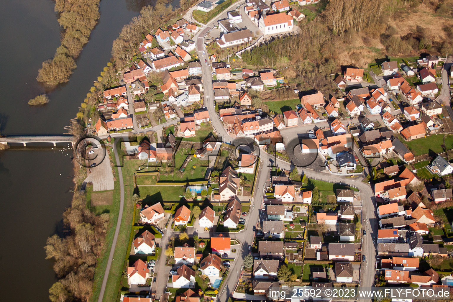 Munchhausen dans le département Bas Rhin, France vue du ciel