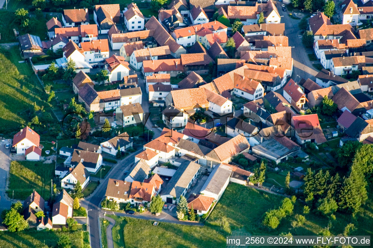 Quartier Büchelberg in Wörth am Rhein dans le département Rhénanie-Palatinat, Allemagne vue d'en haut