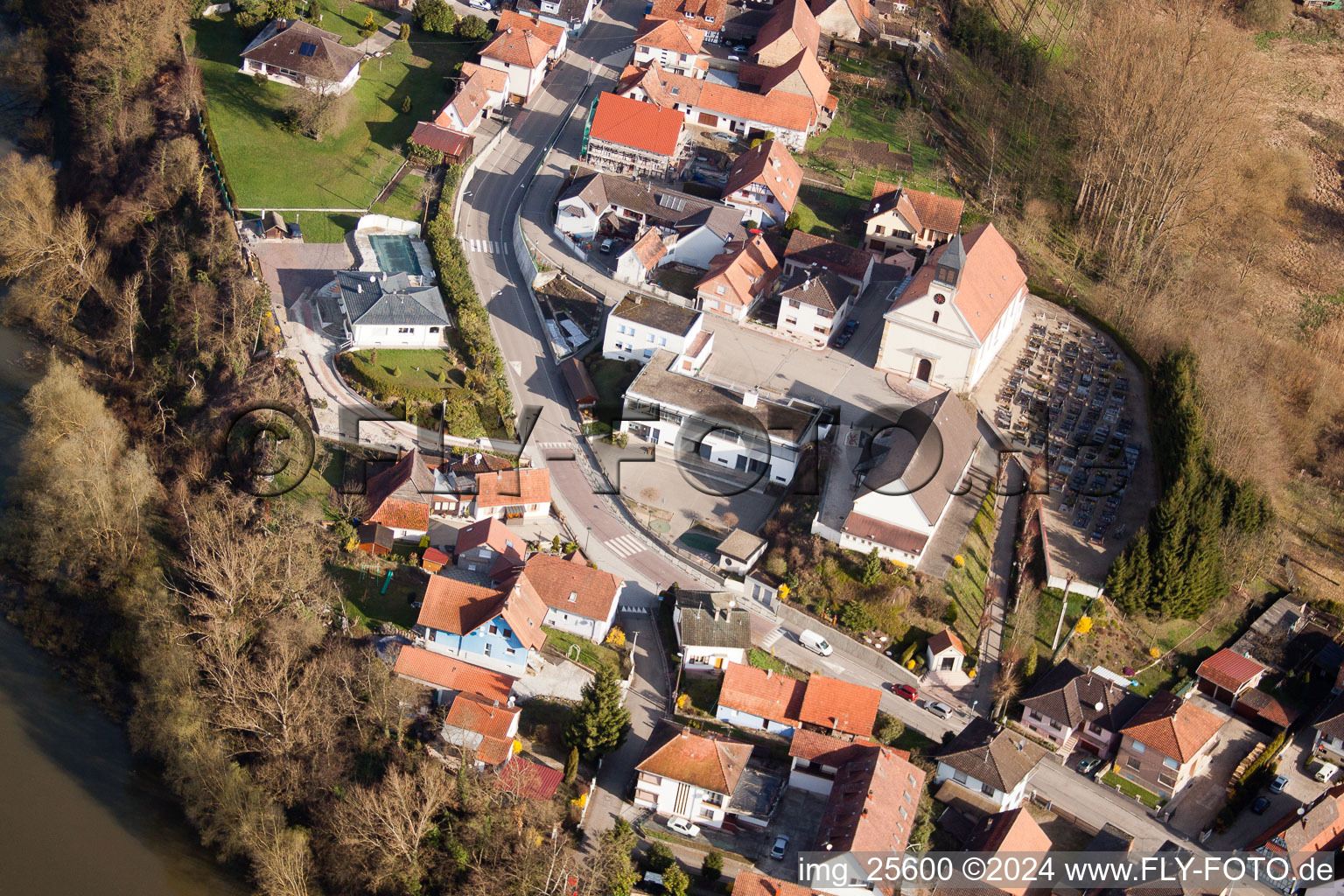 Photographie aérienne de Munchhausen dans le département Bas Rhin, France