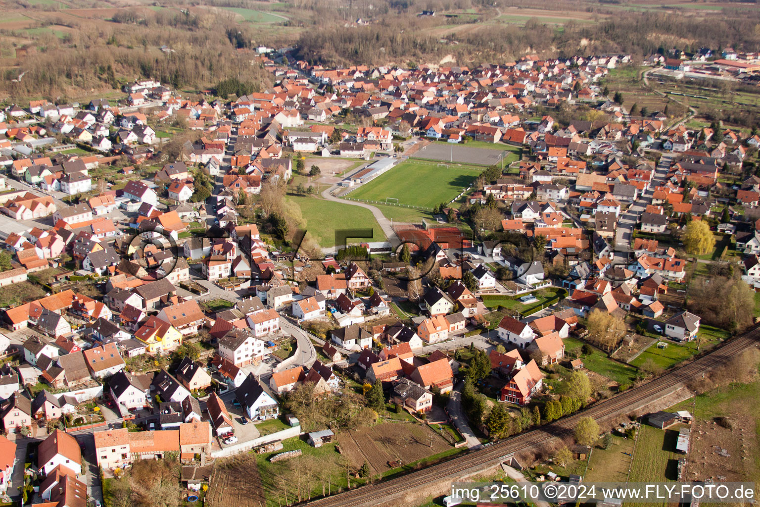 Mothern dans le département Bas Rhin, France hors des airs