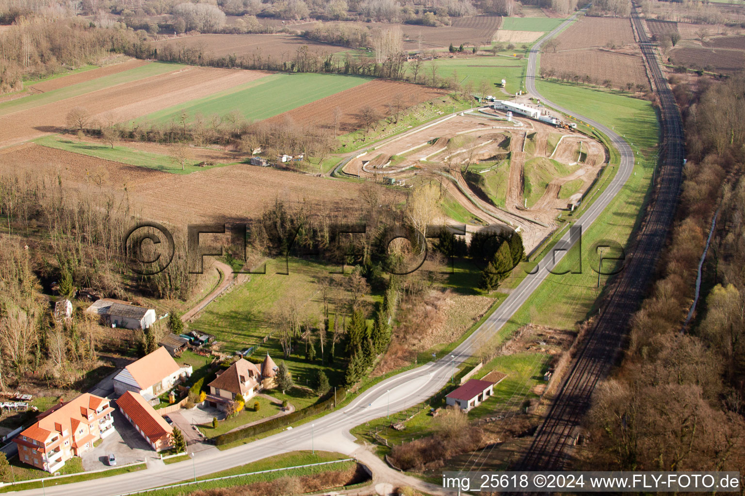 Mothern dans le département Bas Rhin, France d'un drone