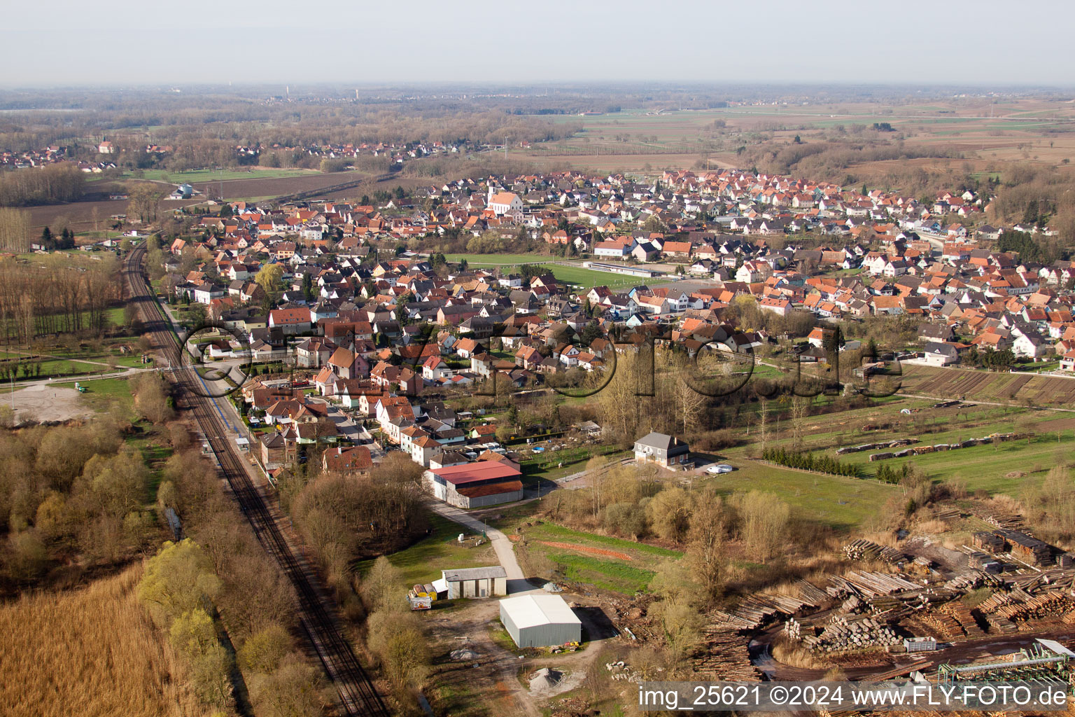 Photographie aérienne de Mothern dans le département Bas Rhin, France