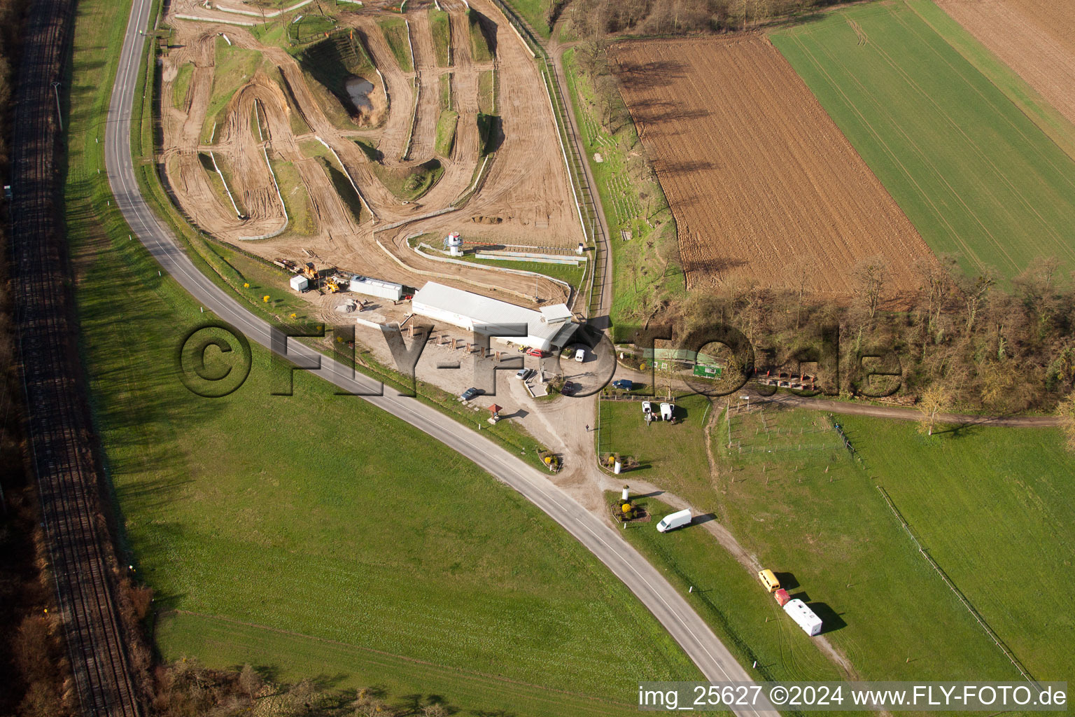 Mothern dans le département Bas Rhin, France depuis l'avion