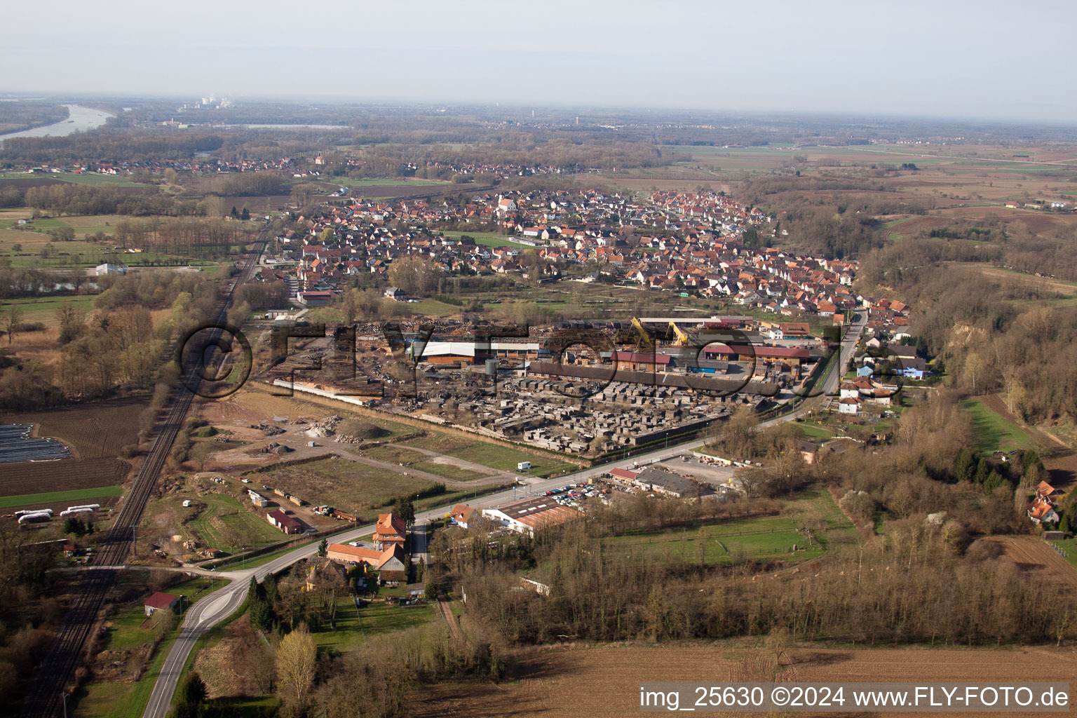 Mothern dans le département Bas Rhin, France vue du ciel