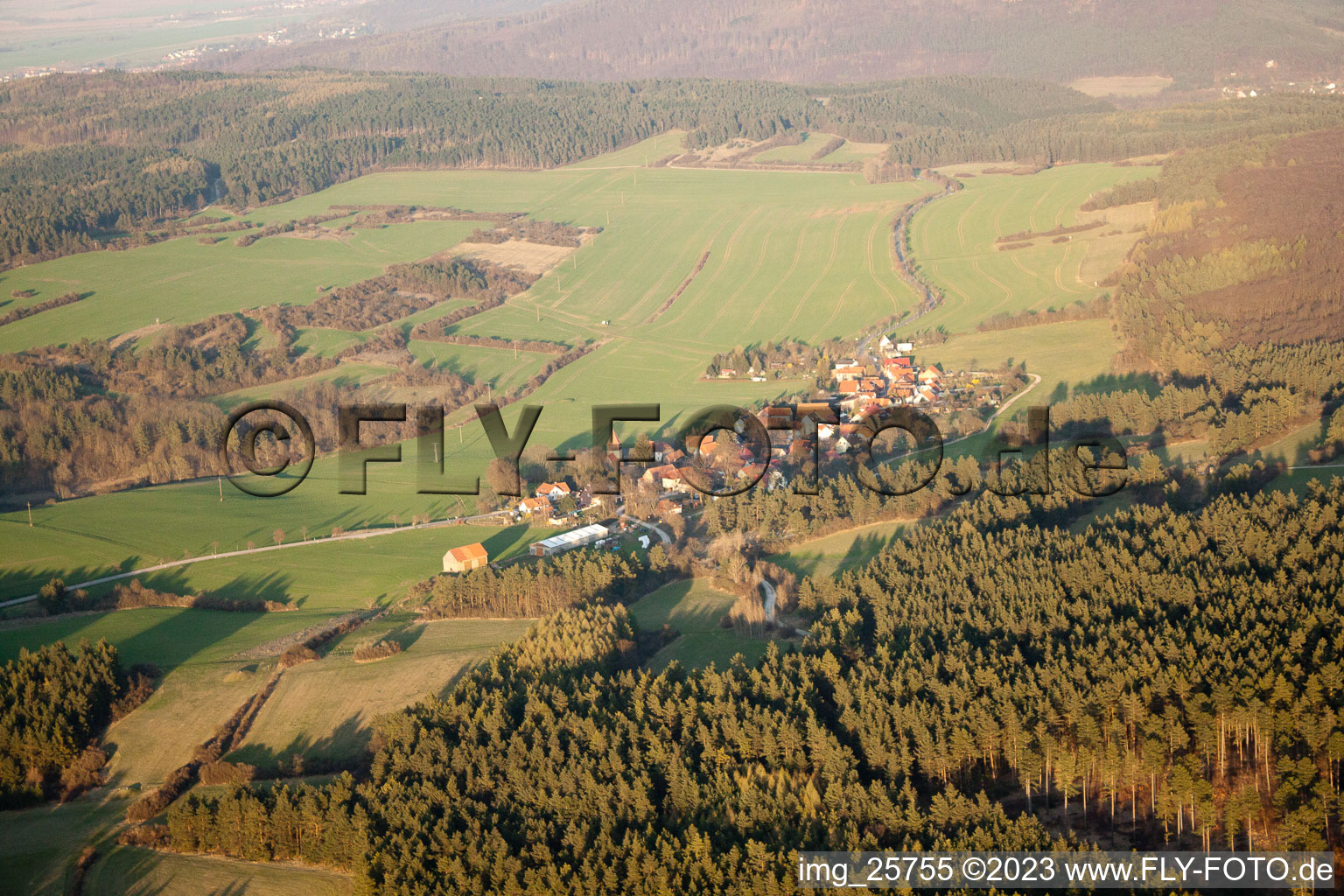 Photographie aérienne de Crawinkel dans le département Thuringe, Allemagne