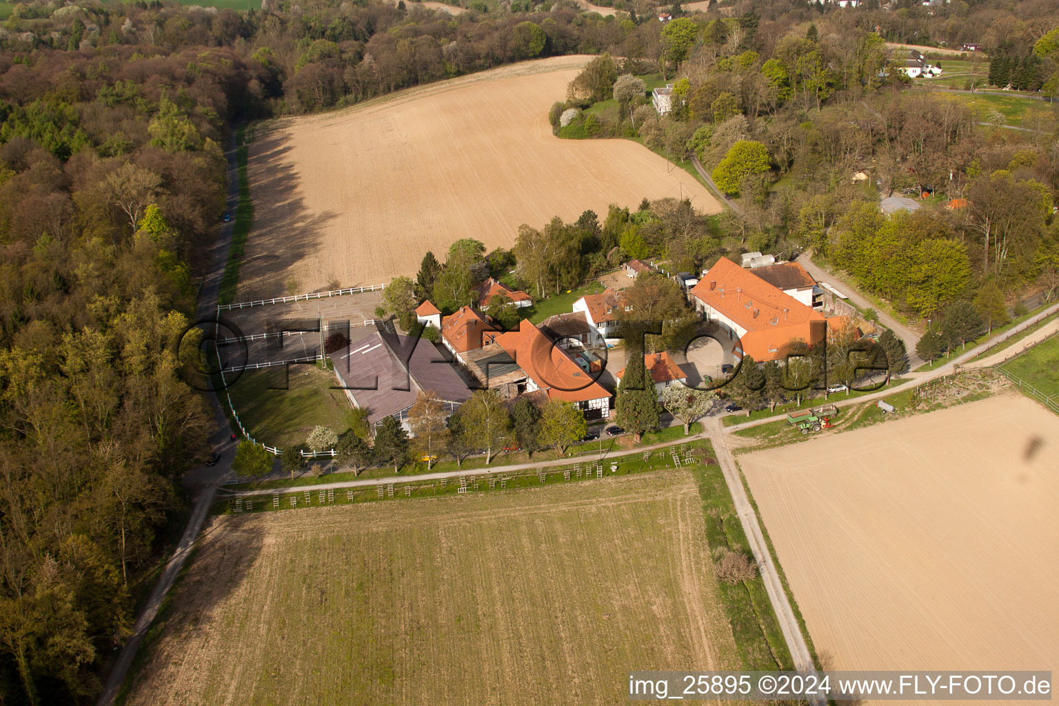 Vue aérienne de Rittnerthof à le quartier Durlach in Karlsruhe dans le département Bade-Wurtemberg, Allemagne