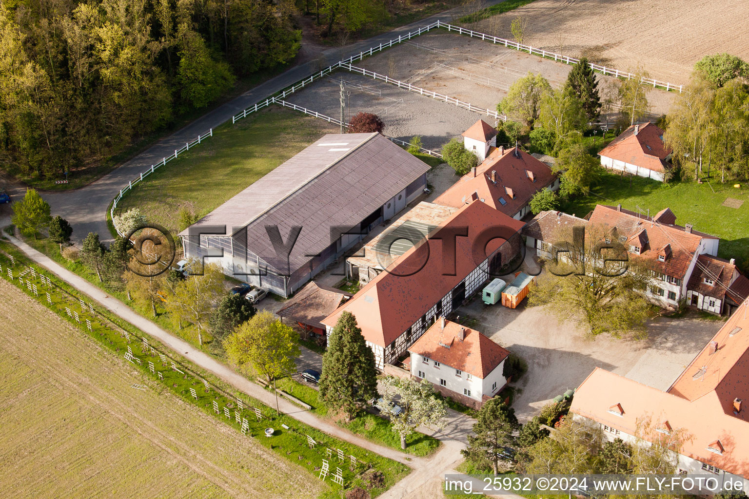 Vue d'oiseau de Rittnerthof à le quartier Durlach in Karlsruhe dans le département Bade-Wurtemberg, Allemagne