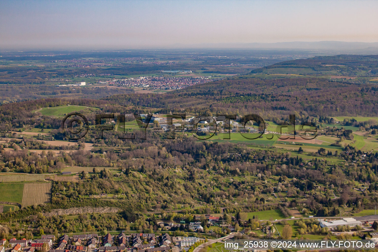 Vue aérienne de Pfinztal, Institut Fraunhofer de technologie chimique (TIC) à le quartier Grötzingen in Karlsruhe dans le département Bade-Wurtemberg, Allemagne