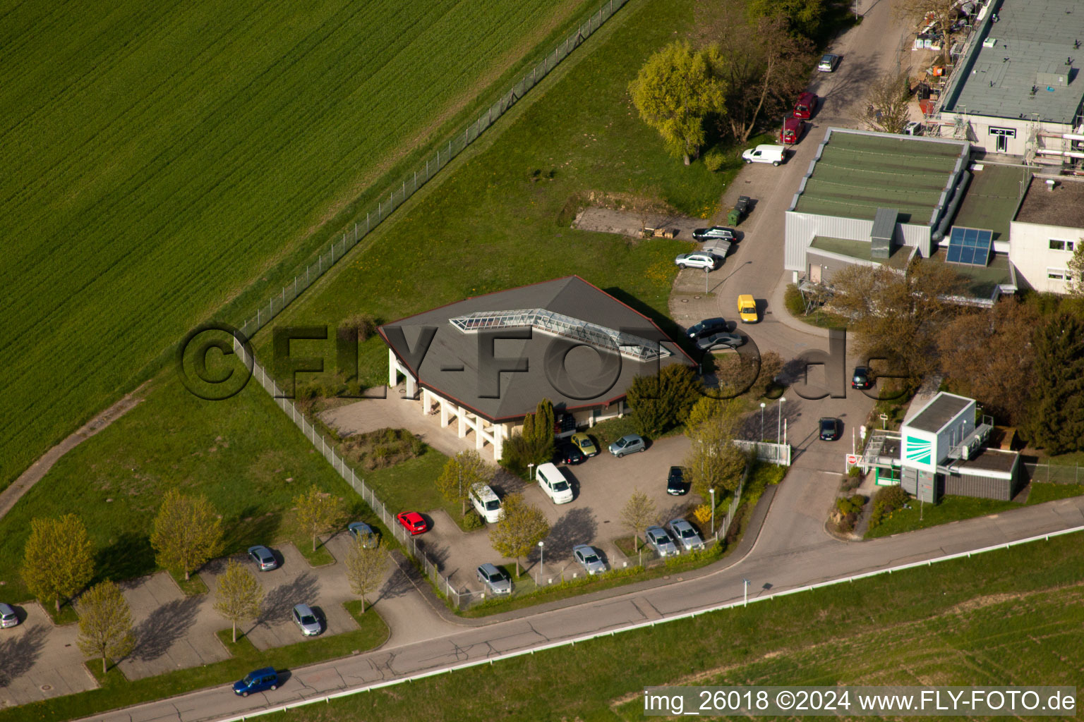 Institut Fraunhofer de technologie chimique (TIC) à le quartier Berghausen in Pfinztal dans le département Bade-Wurtemberg, Allemagne hors des airs