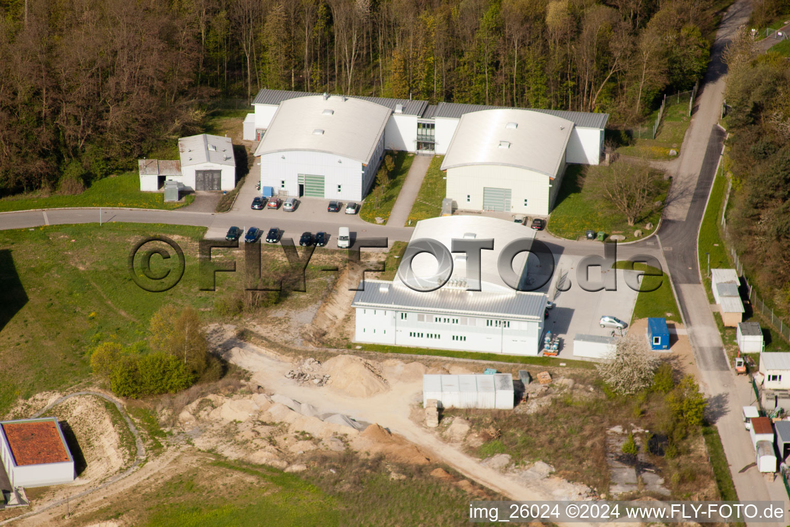 Pfinztal, Institut Fraunhofer de technologie chimique (TIC) à le quartier Grötzingen in Karlsruhe dans le département Bade-Wurtemberg, Allemagne d'en haut