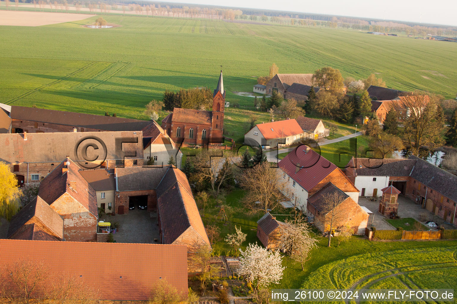 Photographie aérienne de Höfgen dans le département Brandebourg, Allemagne