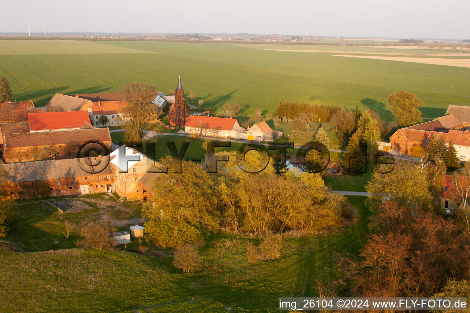 Höfgen dans le département Brandebourg, Allemagne hors des airs