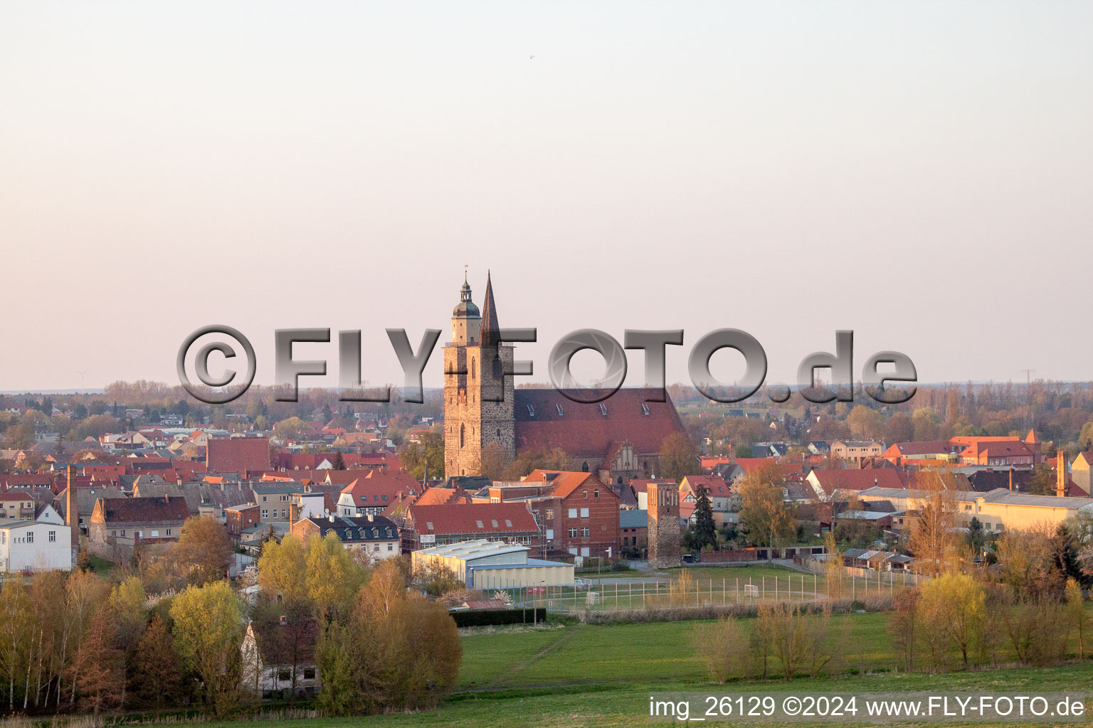 Vue aérienne de Jüterbog dans le département Brandebourg, Allemagne