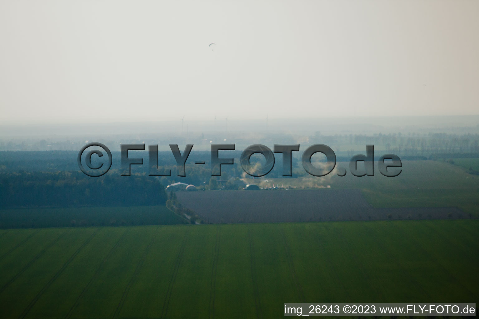 Vue aérienne de Aérodrome à Reinsdorf dans le département Brandebourg, Allemagne