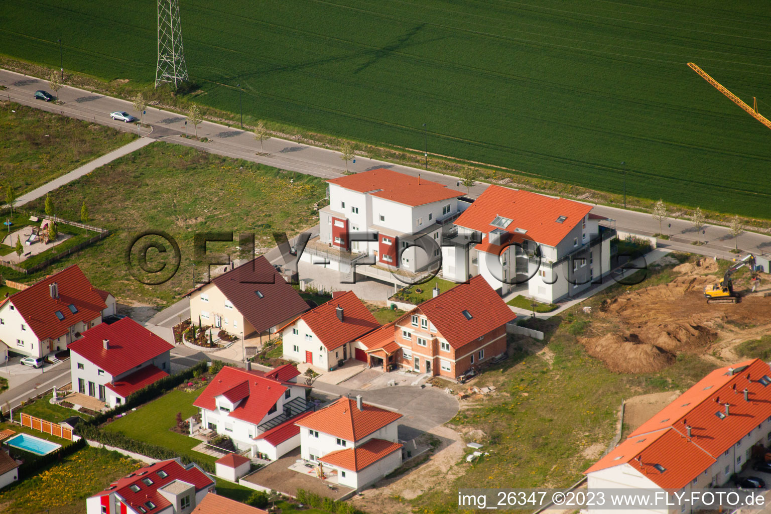 Image drone de Chemin élevé à Kandel dans le département Rhénanie-Palatinat, Allemagne