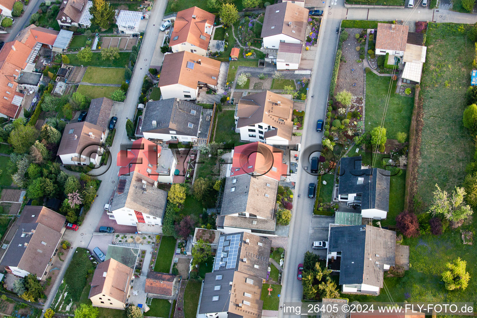 Photographie aérienne de Quartier Grünwettersbach in Karlsruhe dans le département Bade-Wurtemberg, Allemagne