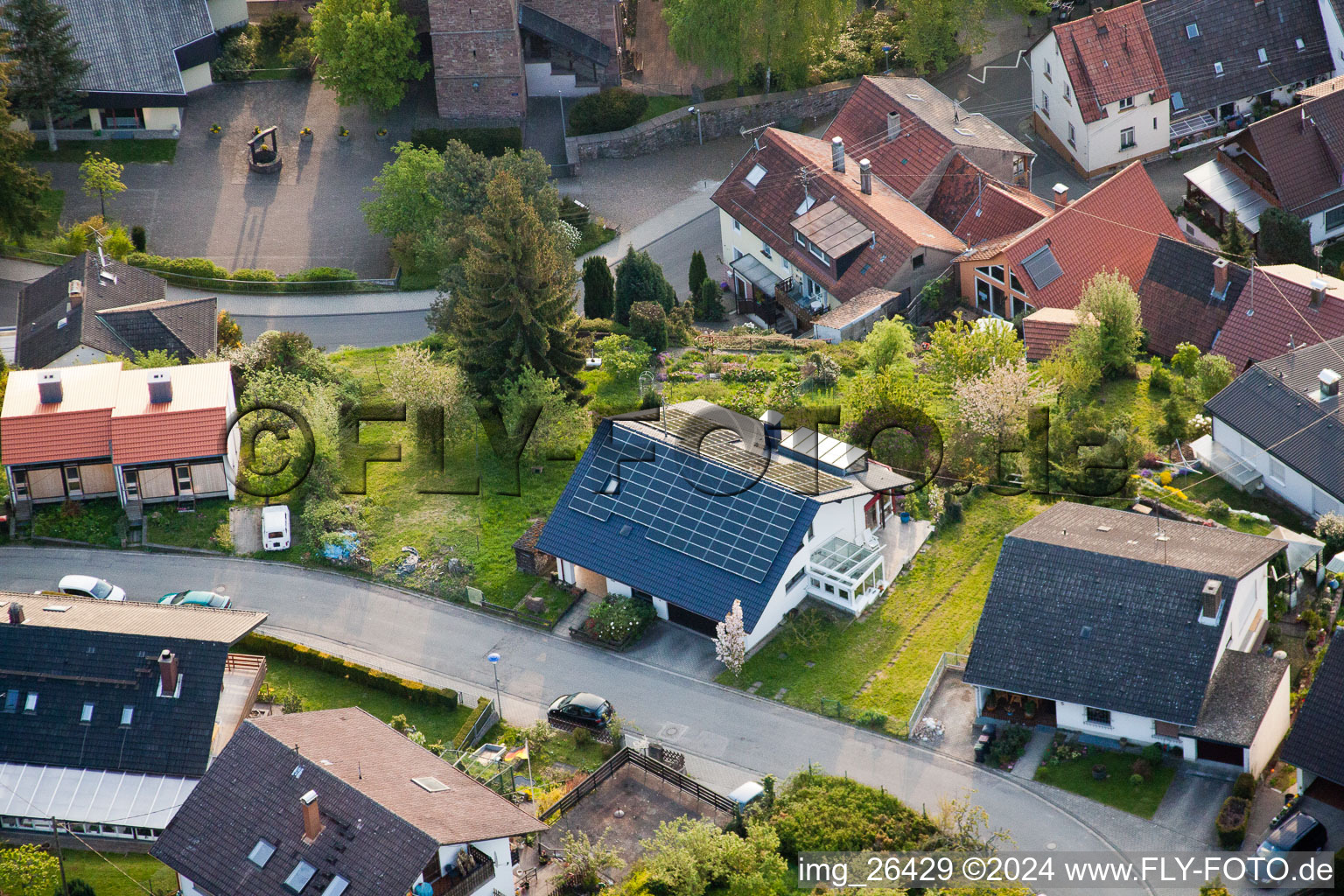 Quartier Grünwettersbach in Karlsruhe dans le département Bade-Wurtemberg, Allemagne hors des airs