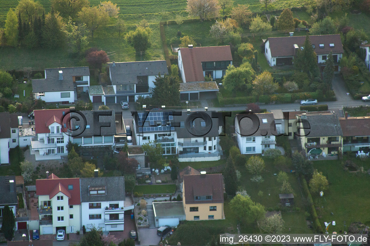 Quartier Grünwettersbach in Karlsruhe dans le département Bade-Wurtemberg, Allemagne vue d'en haut