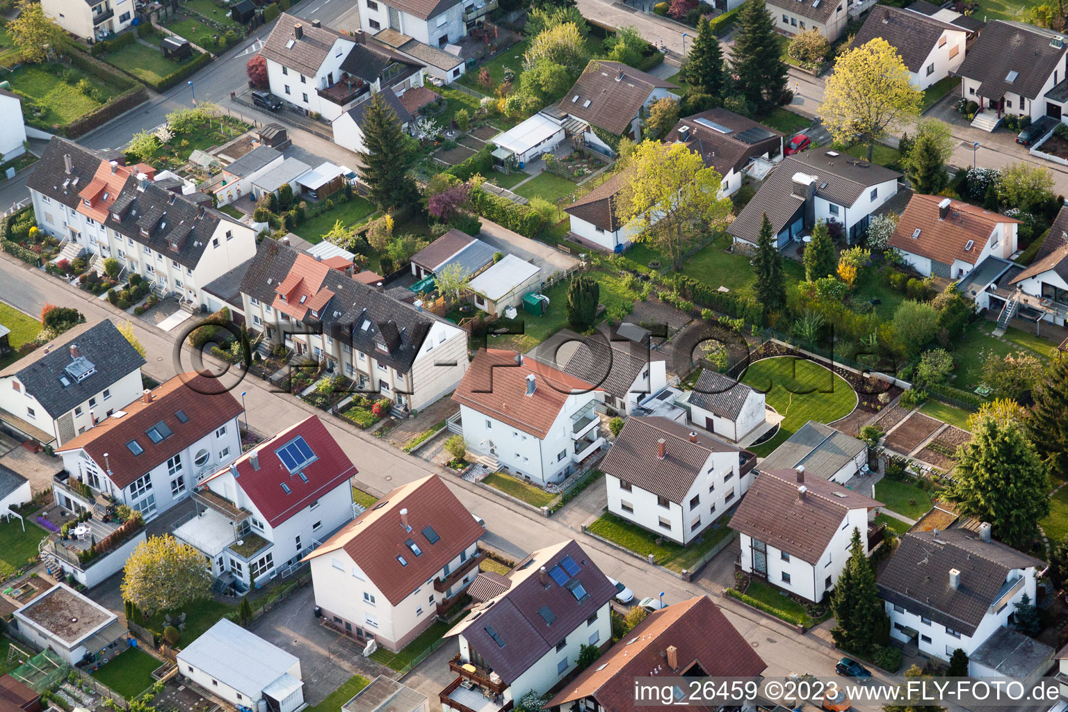 Photographie aérienne de Tulpenstr à le quartier Reichenbach in Waldbronn dans le département Bade-Wurtemberg, Allemagne