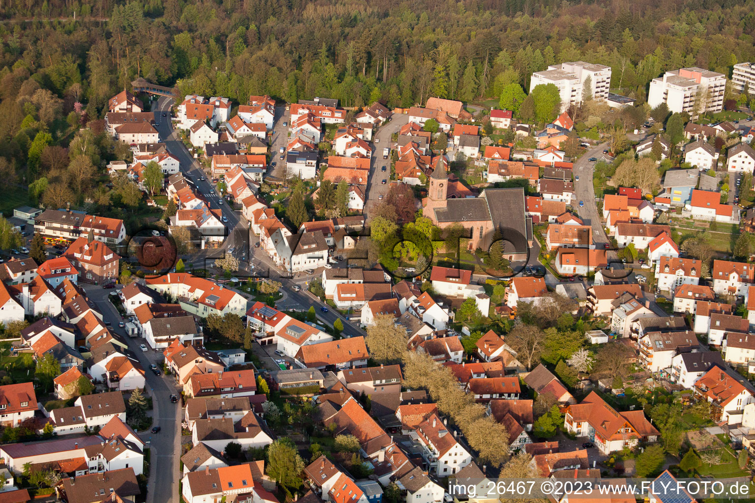 Photographie aérienne de Quartier Reichenbach in Waldbronn dans le département Bade-Wurtemberg, Allemagne