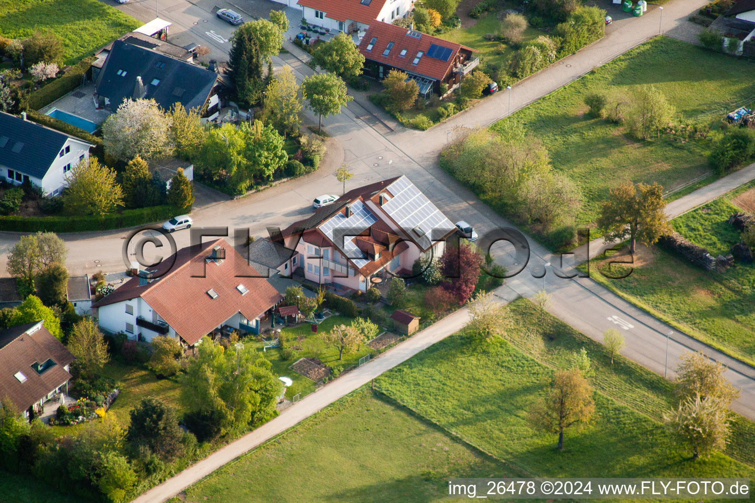 Quartier Stupferich in Karlsruhe dans le département Bade-Wurtemberg, Allemagne vue d'en haut