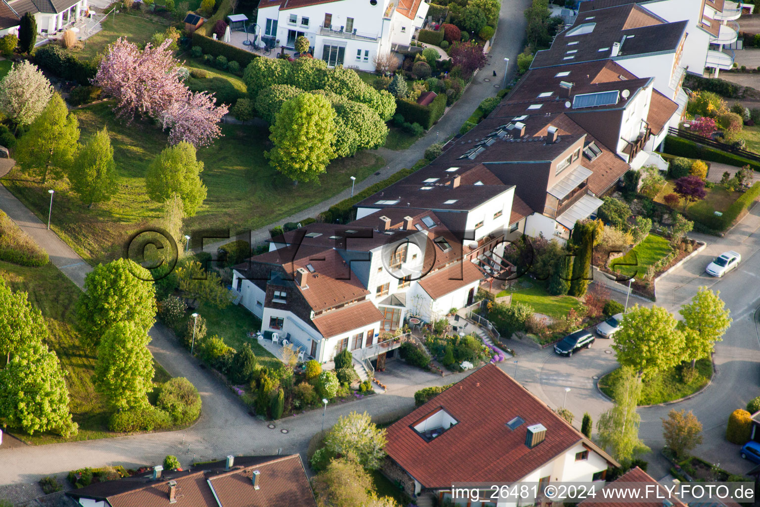 Vue d'oiseau de Quartier Stupferich in Karlsruhe dans le département Bade-Wurtemberg, Allemagne