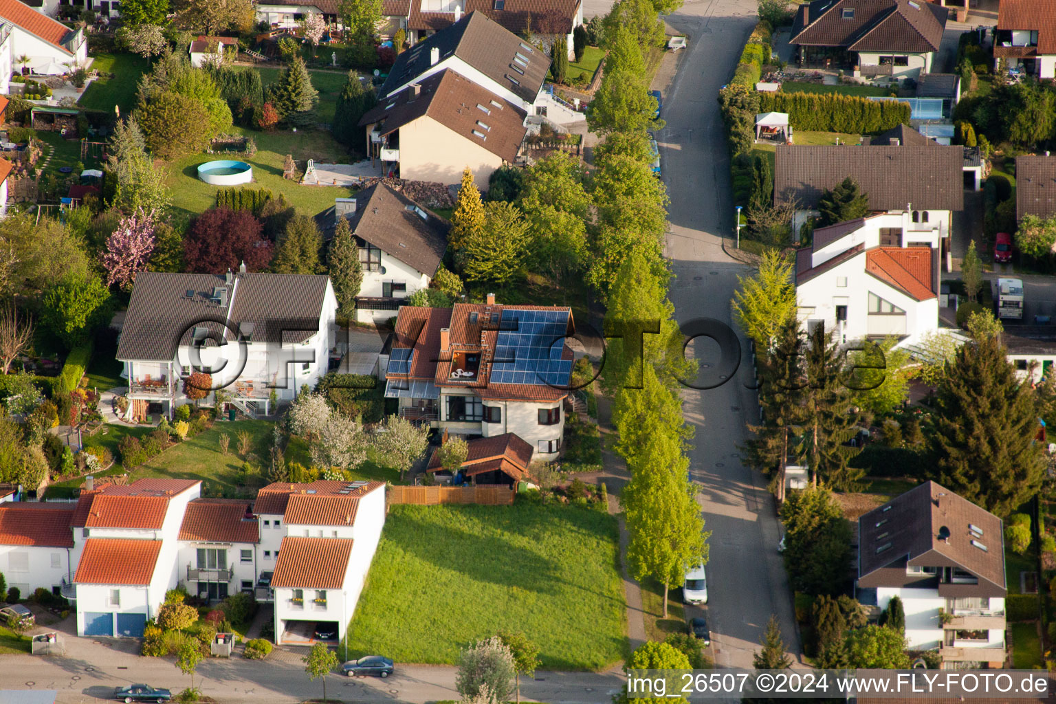 Quartier Stupferich in Karlsruhe dans le département Bade-Wurtemberg, Allemagne d'un drone